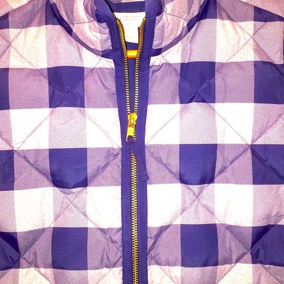 J. Crew Women’s Checkered Down Filled Vest Sz S - Picture 5 of 5